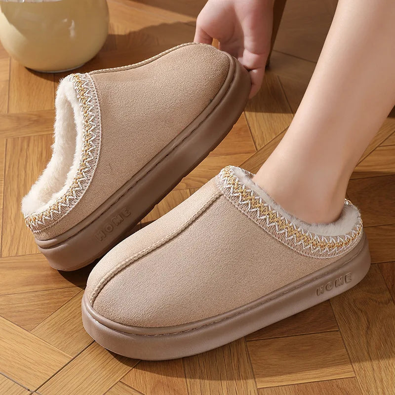 New Fashion Fluffy Platform Slippers for Women and men 2024