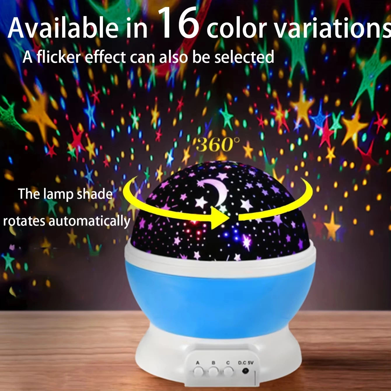 LED Night Light Nebula Star Projector 360 Degree Rotation 12 Light Color