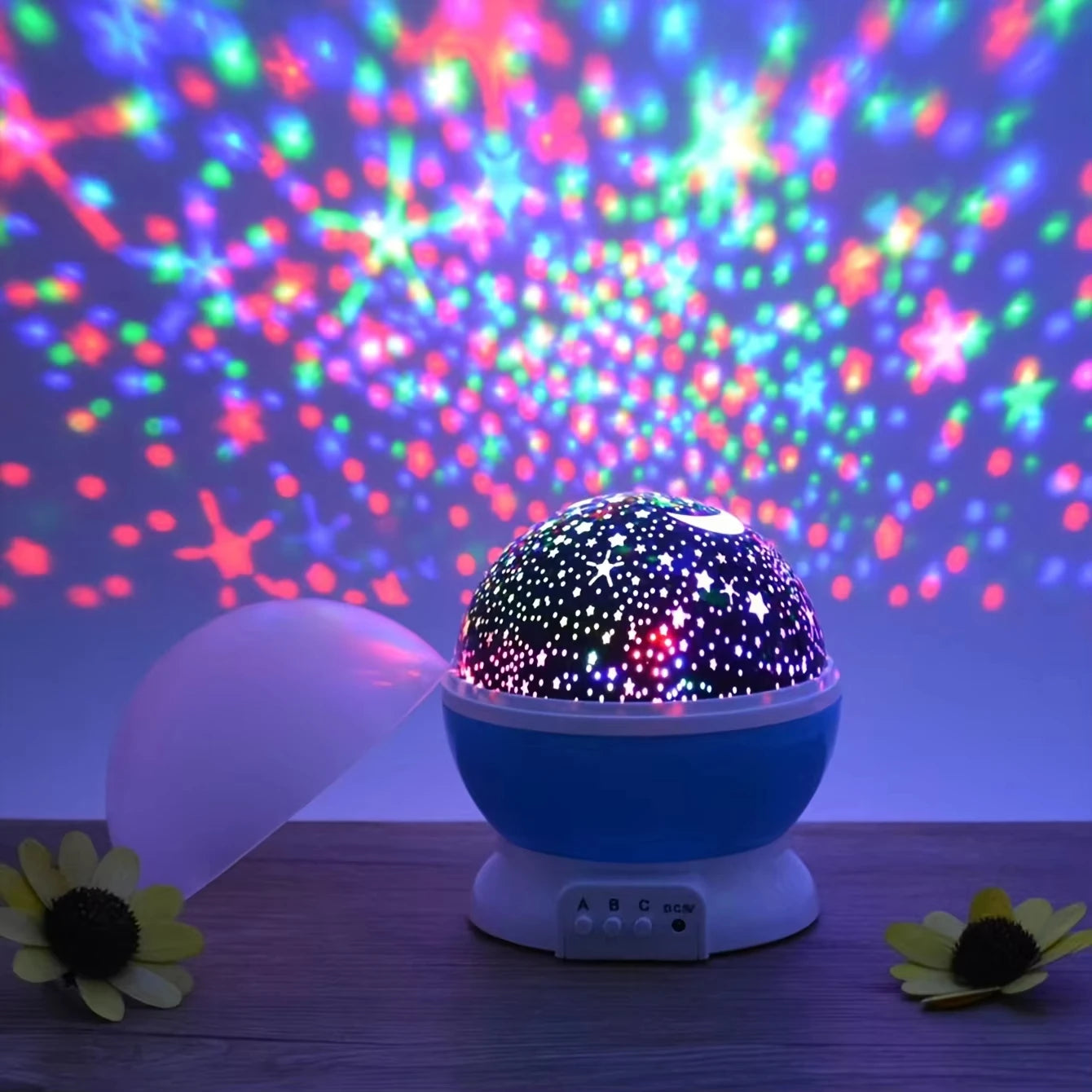 LED Night Light Nebula Star Projector 360 Degree Rotation 12 Light Color