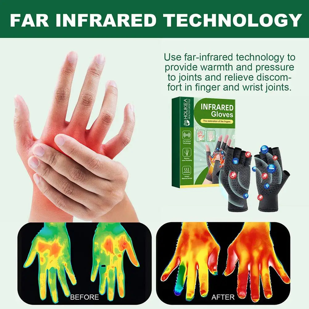 1 Pair Compression Arthritis Gloves Wrist Support Practical Stimulating Circulation Gloves For Women Men Daily Activity Care