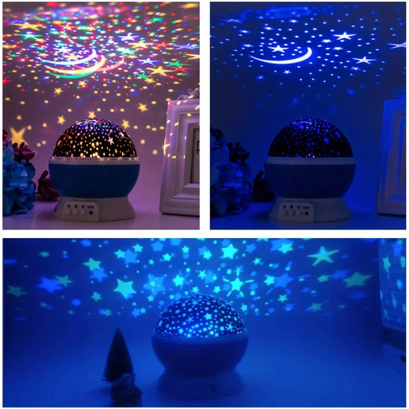 LED Night Light Nebula Star Projector 360 Degree Rotation 12 Light Color