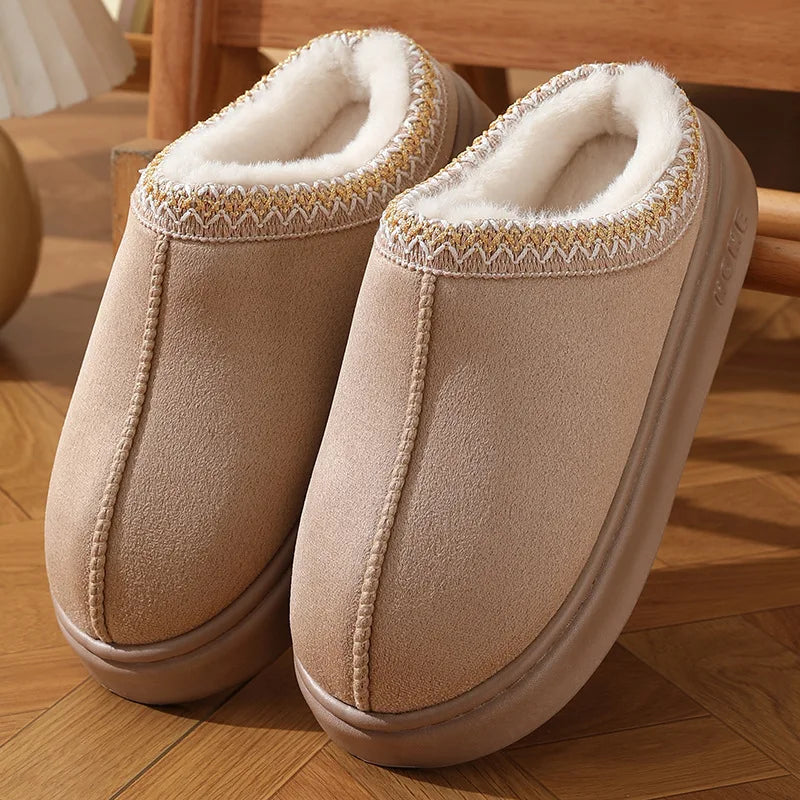 New Fashion Fluffy Platform Slippers for Women and men 2024